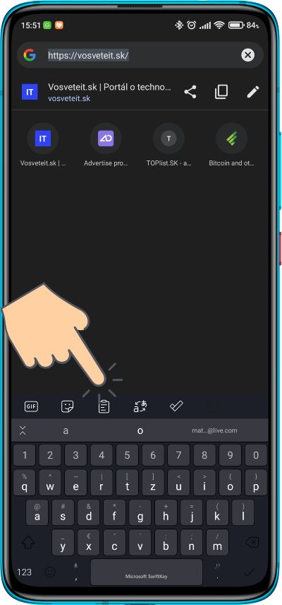 Swiftkey_funkcia kopirovania textu medzi zariadeniami_1