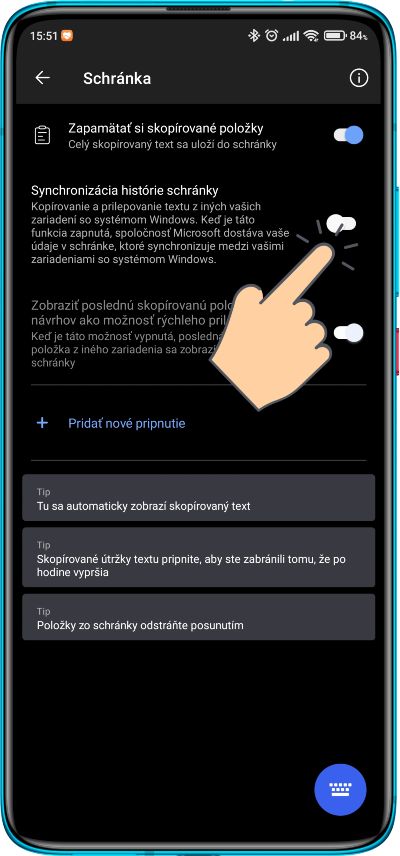 Swiftkey_funkcia kopirovania textu medzi zariadeniami_3