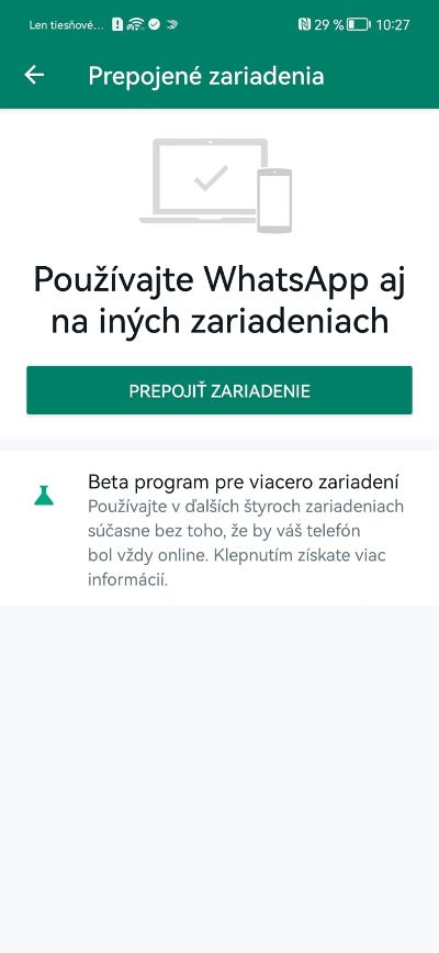 WhatsApp prepojenie zariadení_3