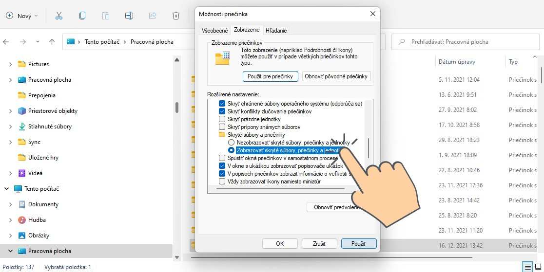 Ako zobrazit vo Windowse skryte subory_2