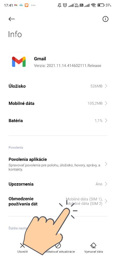 Obmedzenie aplikaciam pristupu k mobilnemu internetu_1