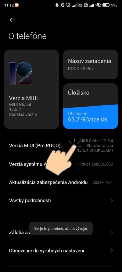 Xiaomi rezim vyvojara