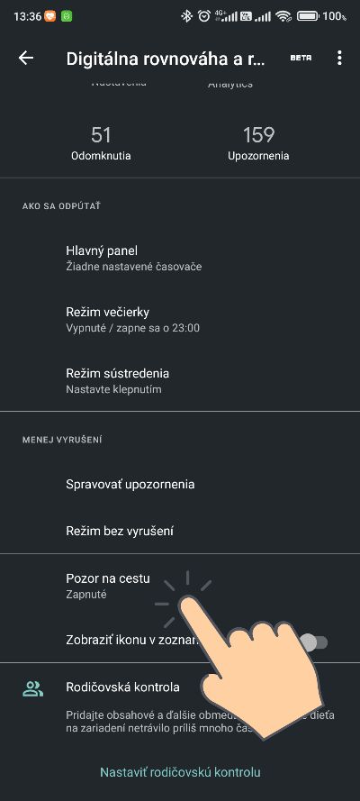 ako aktivovat funkciu pozeraj na cestu v Xiaomi_2