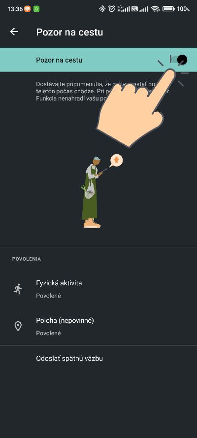 ako aktivovat funkciu pozeraj na cestu v Xiaomi_3