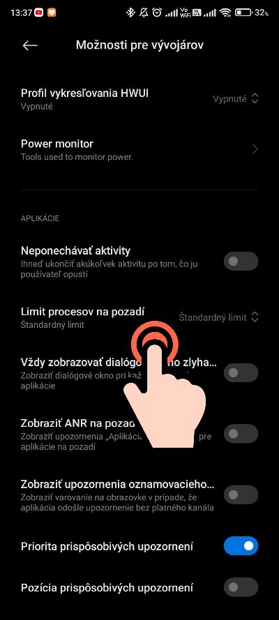 ako obmedzit pocet procesov na pozadi Androidu