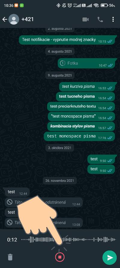 ako s mozete vypocut hlasove spravy este pred odoslanim WhatsApp_2