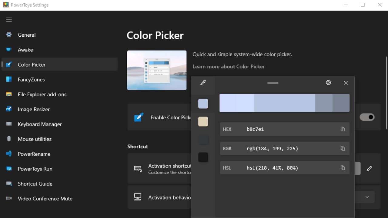 windows powertoys color picker