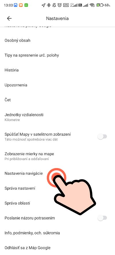 Google Mapy_ako vypnut navigovanie cez dialnice_3