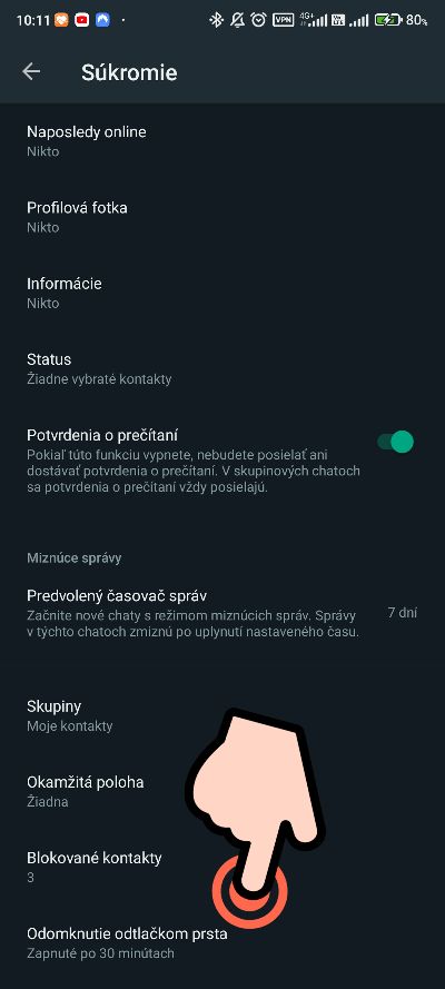 Ako zapnut overenie skenom prsta pri zapnuti WhatsAppu_navod_4