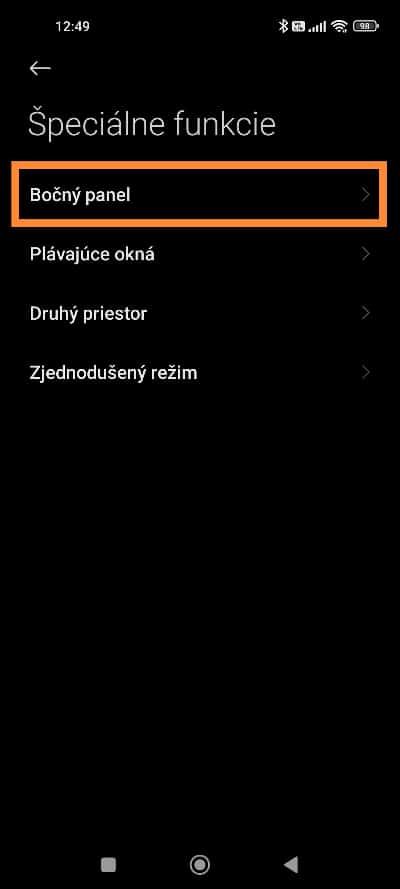 Sidebar MIUI 13