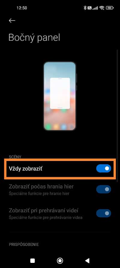 Sidebar MIUI 13