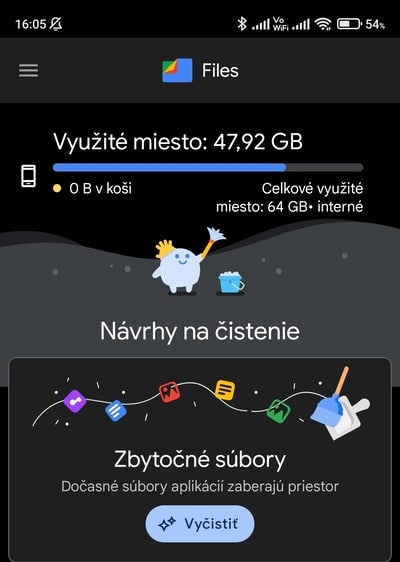 google files vyčistiť
