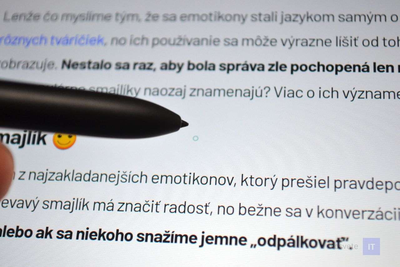 samsung galaxy tab 8_S Pen_bodka na displeji kde ho stlacite perom