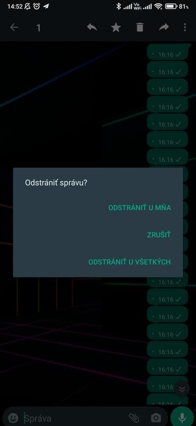 whatsapp odstrániť u všetkých