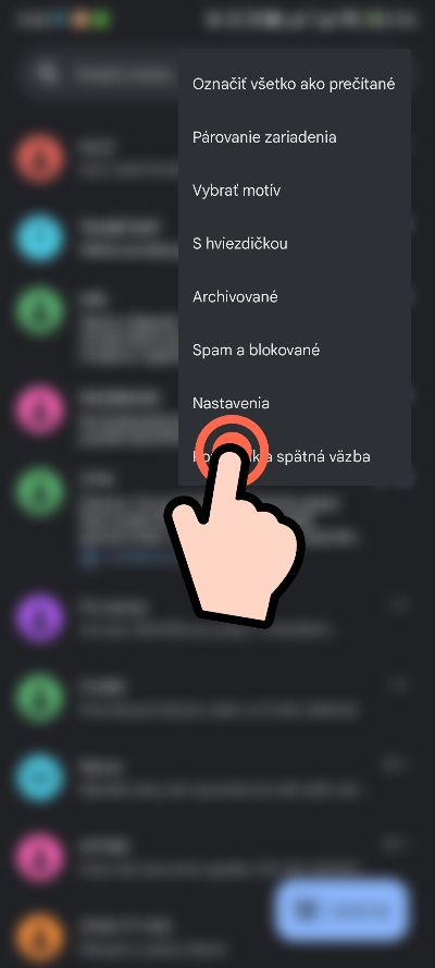 zapnutie reakcii z imessage v aplikacii Spravy_1