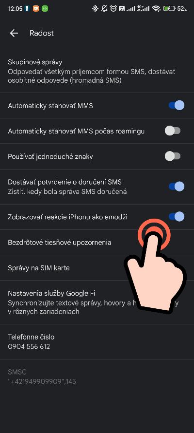 zapnutie reakcii z imessage v aplikacii Spravy_2