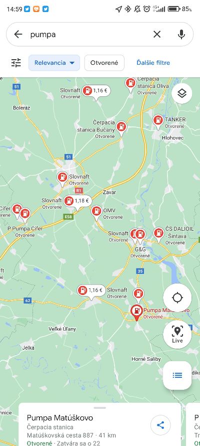 Ako vyhladat cenu benzinu v google mapach_6