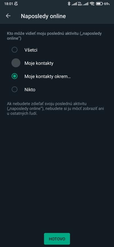 whatsapp moje kontakty okrem
