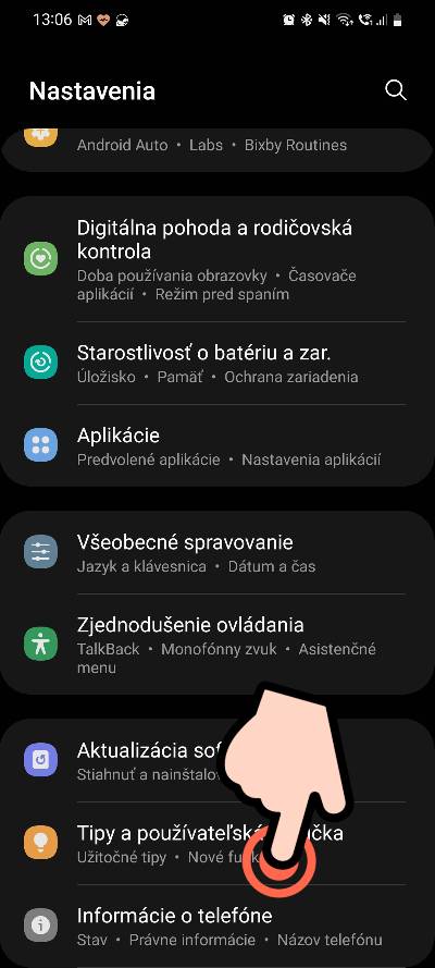 Vyvojarske nastavenia Samsung_1