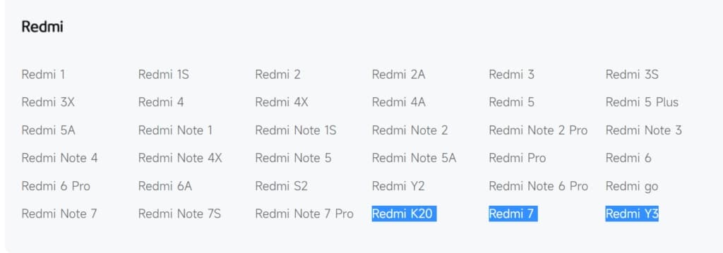 Redmi nepodporované smartfóny máj 2022