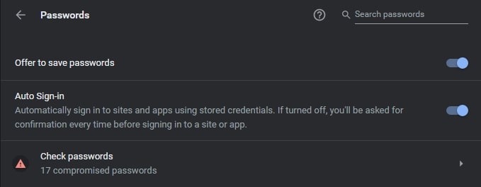 chrome heslá 2