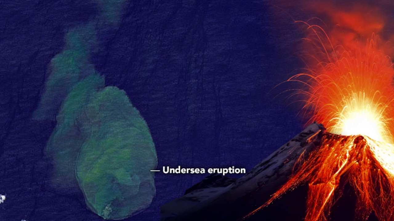 erupcia podvodnej sopky