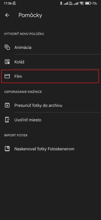 google fotky film