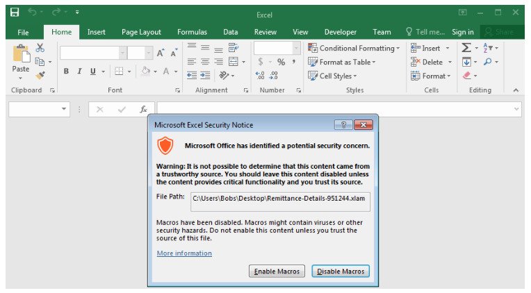 phishing excel
