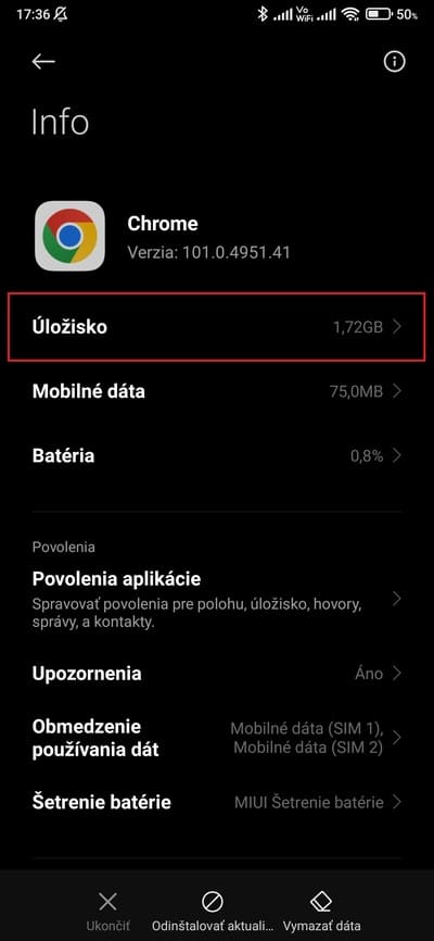 úložisko Chrome