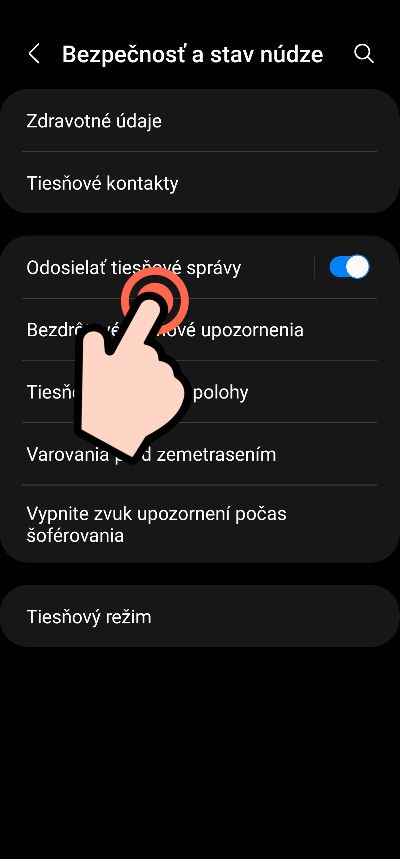 SOS funkcia Samsung smartfon_3
