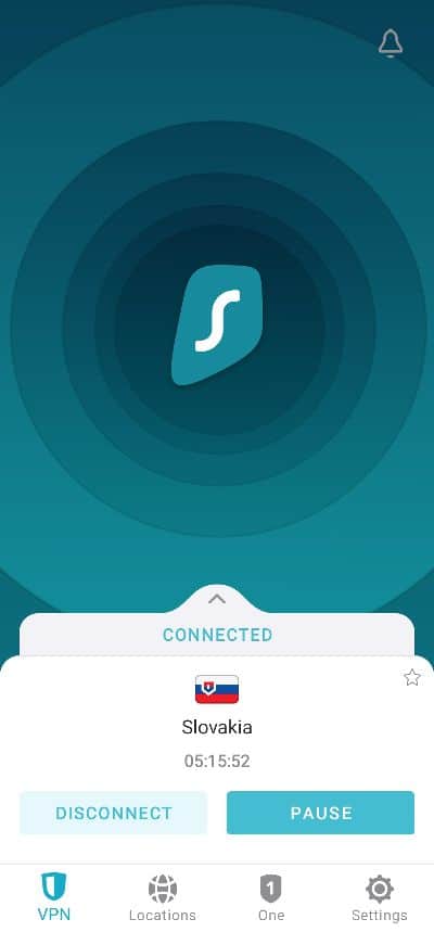 Surfshark recenzia_mobilna aplikacia_1