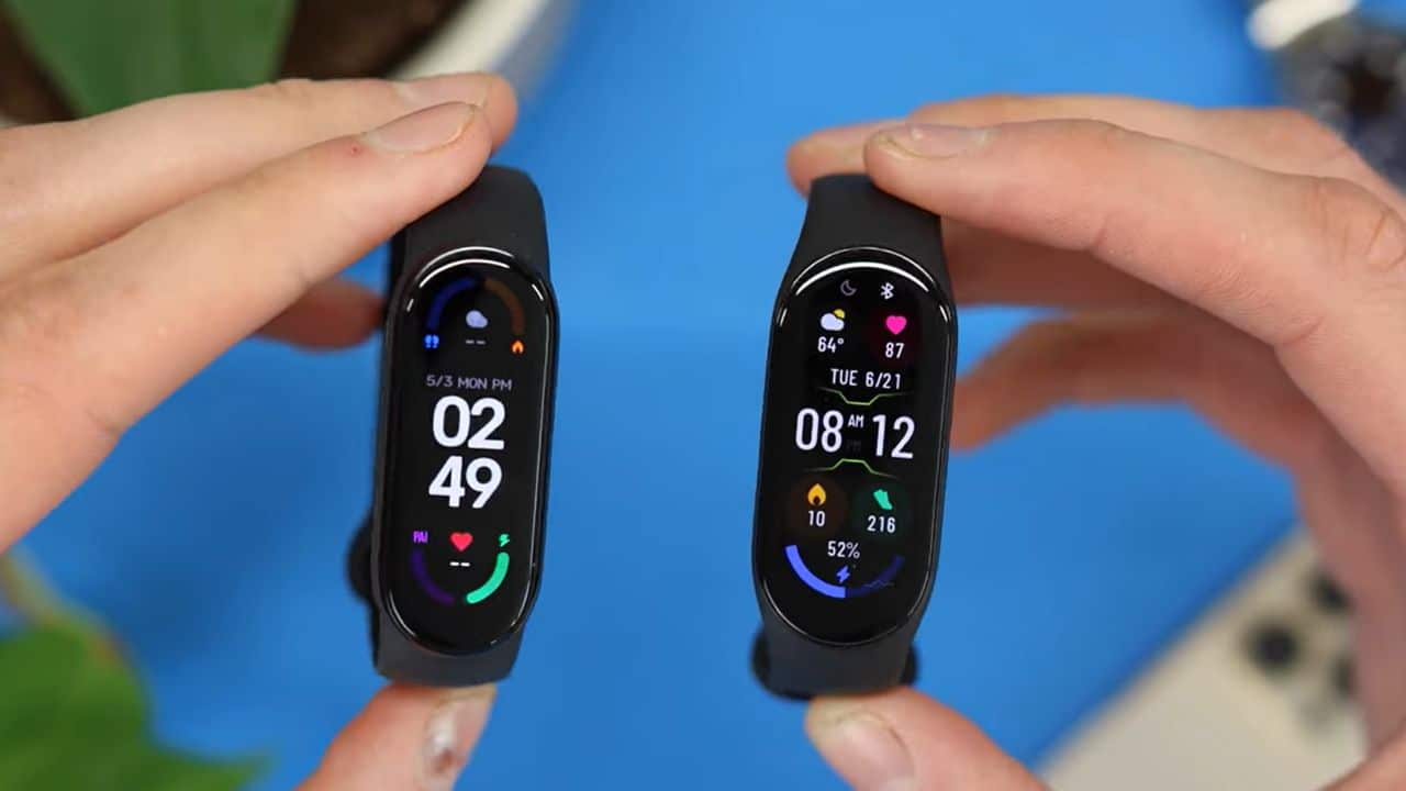 Xiaomi Mi Band 6 vs Mi Band 7 Displej