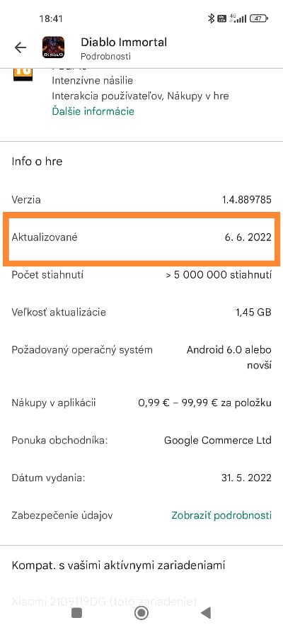 aktualizácia aplikácie 1