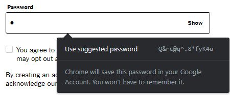 chrome generátor hesiel