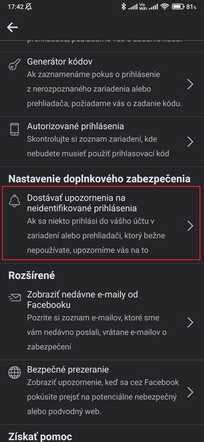 facebook dostávať upozornenia