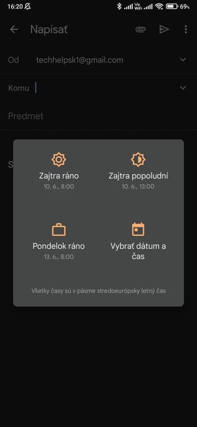 gmail naplánovanie odoslania 2