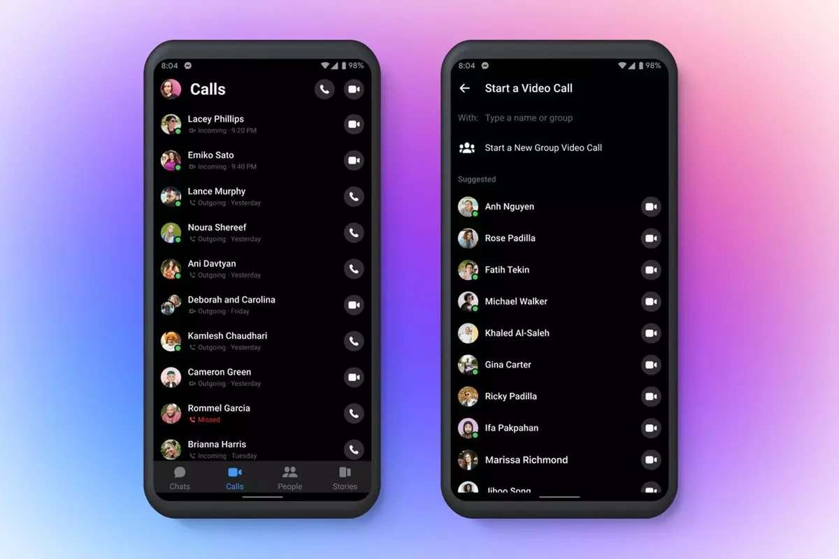 messenger karta hovory
