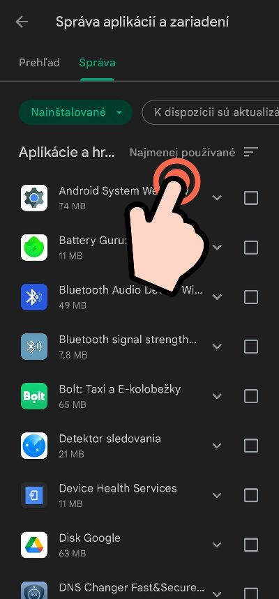 najmenej pouzivane aplikacie v Android smartfone_1