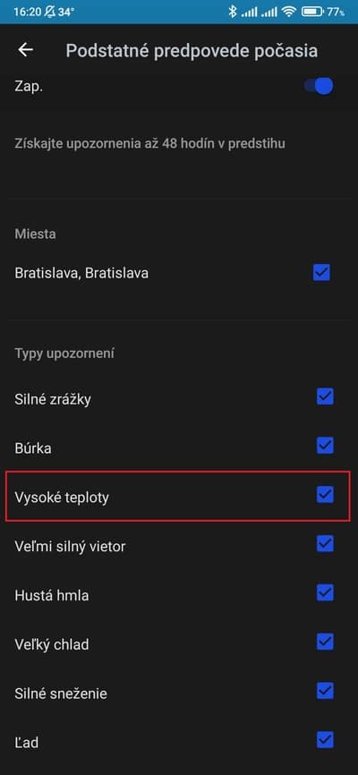 podstatné predpovede počasia