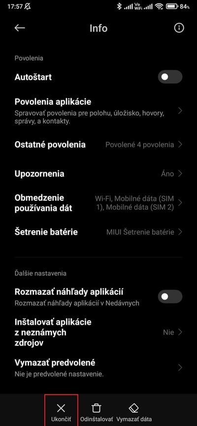vynútenie zastavenia 1
