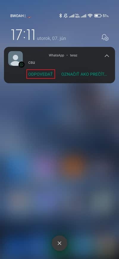 whatsapp notifikácia 1
