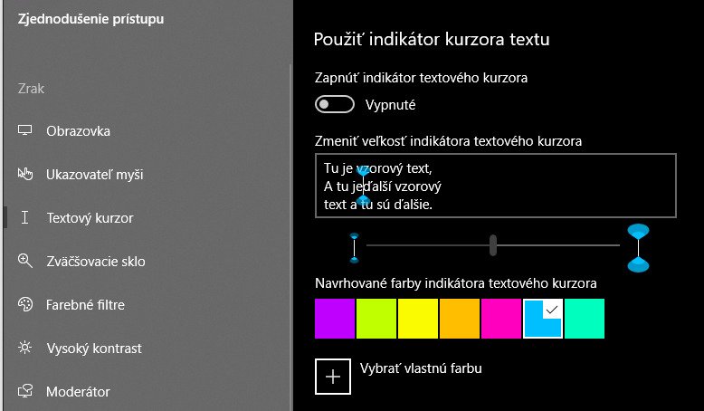 windows textový kurzor