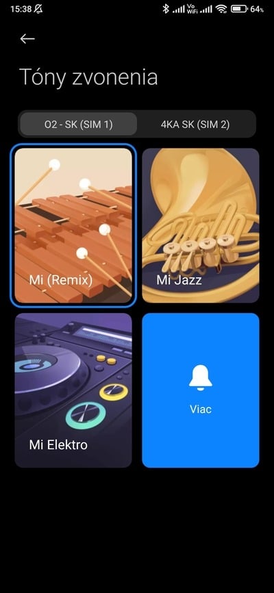 xiaomi dual sim zvonenie