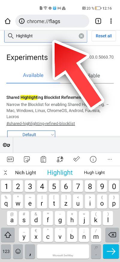 Chrome funkcia zdielania odkazu veduce na cast textu_1