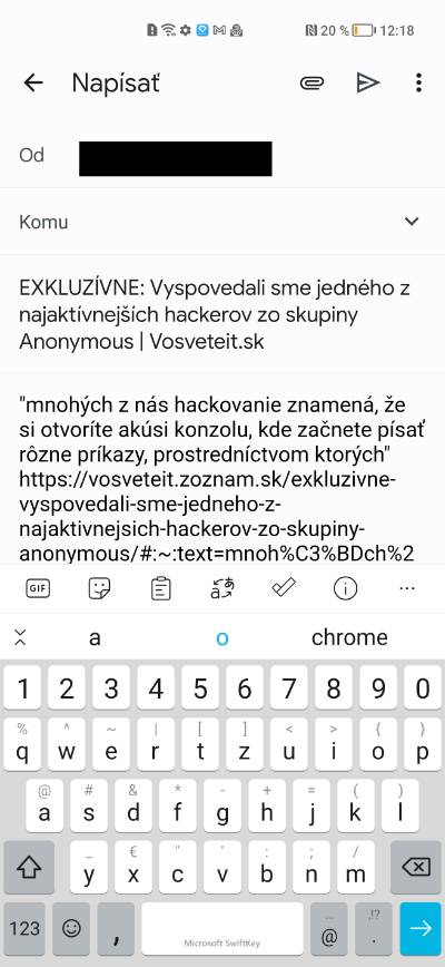 Chrome funkcia zdielania odkazu veduce na cast textu_6