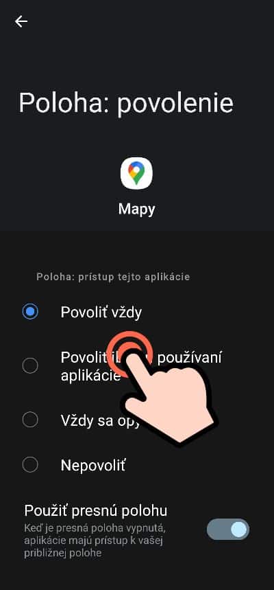 Google Mapy Widget o dopravnej situacii na okoli_3