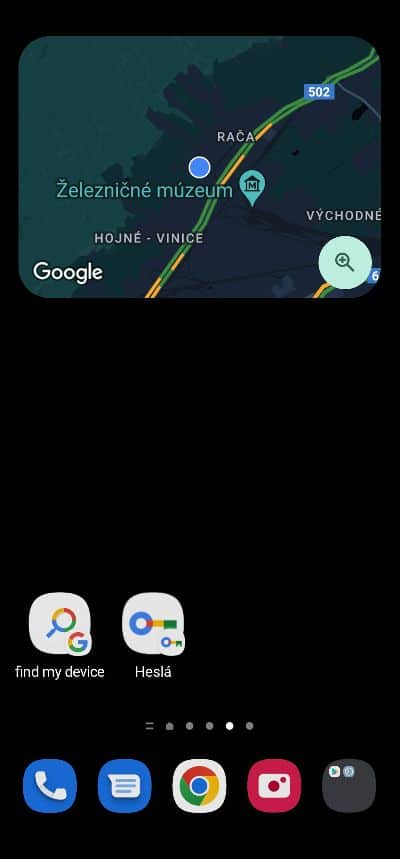 Google Mapy Widget o dopravnej situacii na okoli_5