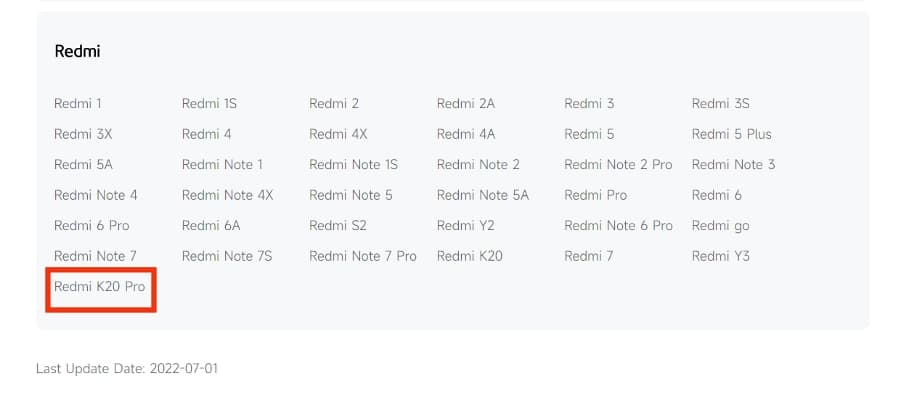 Redmi nepodporované smartfóny júl 2022