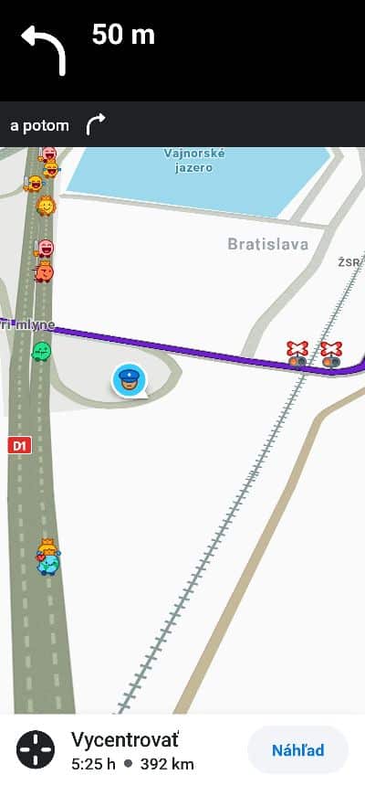 Waze informacie o policajnych hliadkach