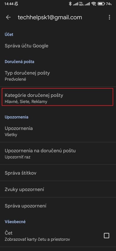 gmail vypnutie reklám 1